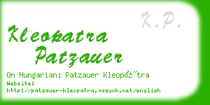 kleopatra patzauer business card